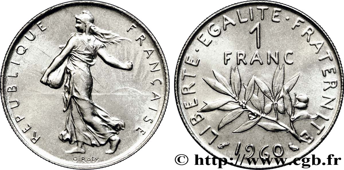Pièce de monnaie 1 Franc SEMEUSE, NICKEL